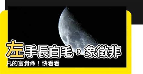 左手 長白毛|身上有一根毛特別長，是長壽象徵，還是癌變前兆？